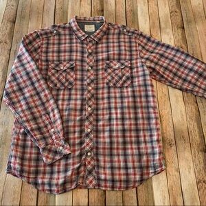 Paper denim & Cloth mens long sleeve plaid button down shirt | size XXL
